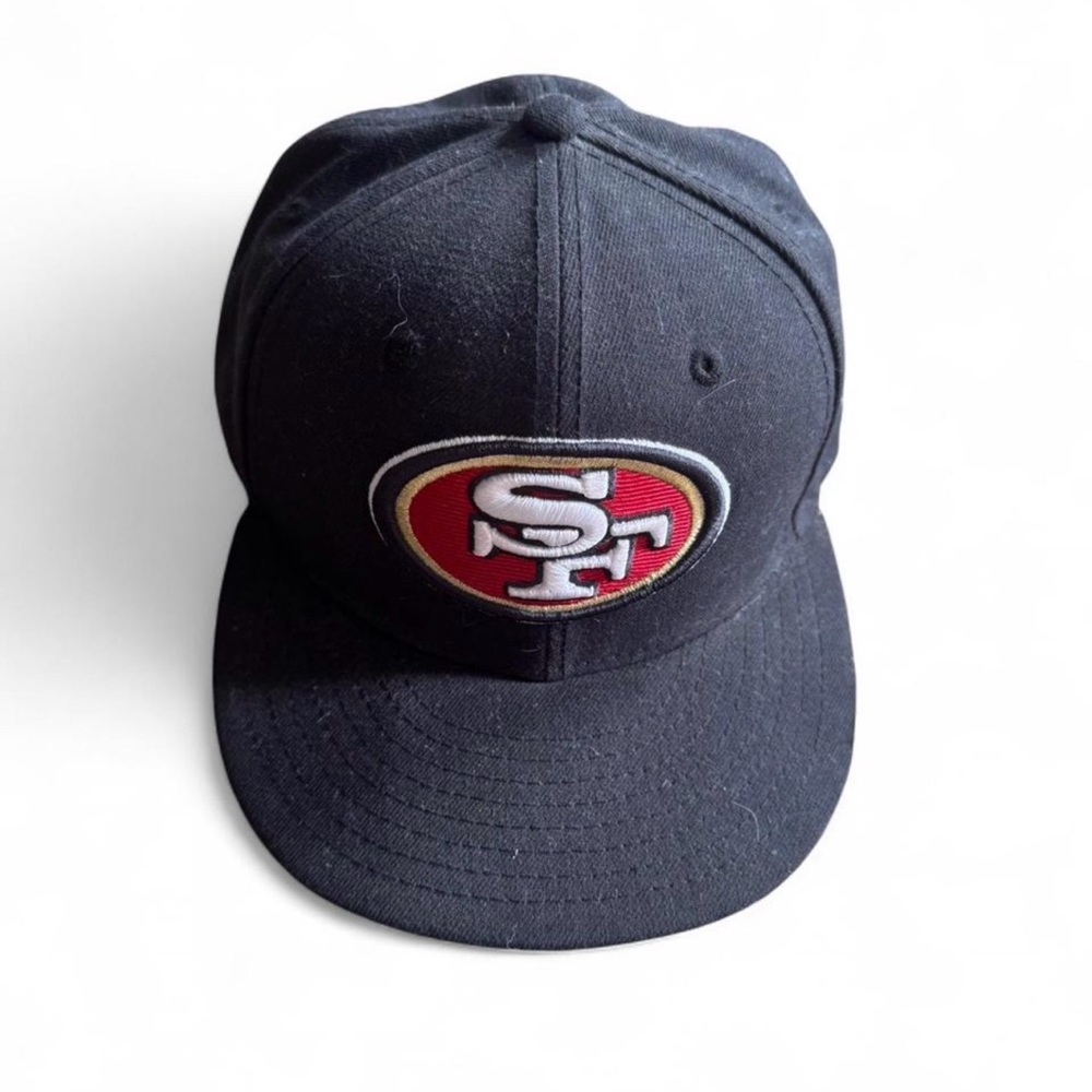 NWOT San Francisco 49ers New Era 59FIFTY Black Fitted Hat 6 7/8